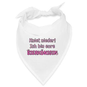 Kniet nieder! Ich bin eure Bierkönigin - Bandana - Weiß - Vorne