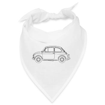 Melone, Stier, ikonischer italienischer Oldtimer - Bandana - Weiß - Vorne