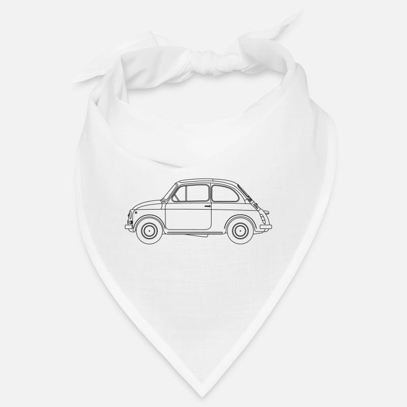 Melone, Stier, ikonischer italienischer Oldtimer - Bandana - Weiß