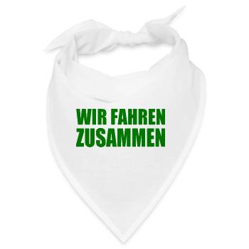 wir fahren zusammen - Bandana - Weiß - Vorne