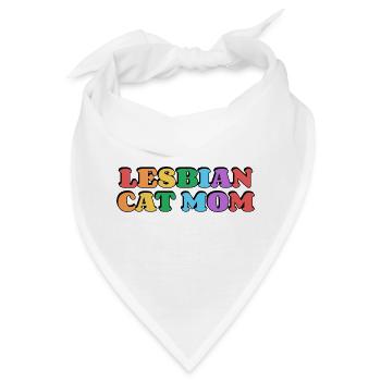 Lesbische Katzenmama - Bandana - Weiß - Vorne