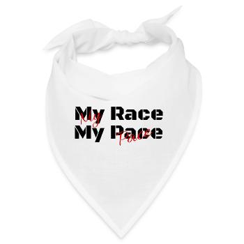 My Race my Pace - Du bestimmst Dein Tempo - Bandana - Weiß - Vorne