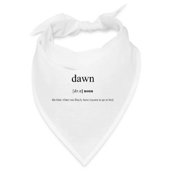 Dawn | Dämmerung Definition Dictionary - Bandana - Weiß - Vorne