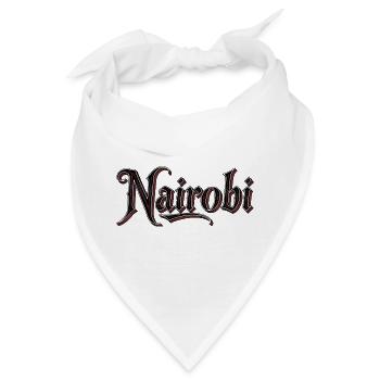 Naïrobi Stadtname im Gothic-Stil - Bandana - Weiß - Vorne