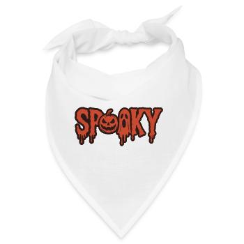 Gruseliger Halloween Kürbis & Geist - Bandana - Weiß - Vorne