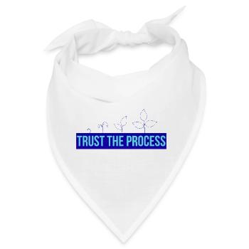Vertrau Dem Prozess Pflänzchen - Bandana - Weiß - Vorne