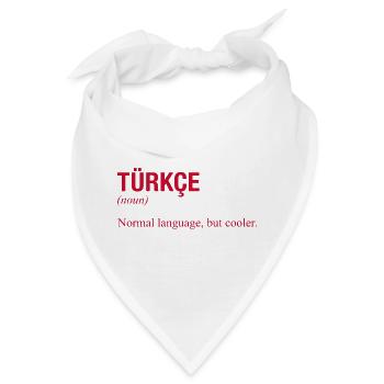 Turkish language Türkische Sprache - Bandana - Weiß - Vorne