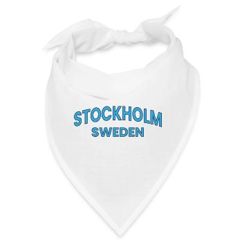 Stockholm-Schweden-Arc-Typografie - Bandana - Weiß - Vorne