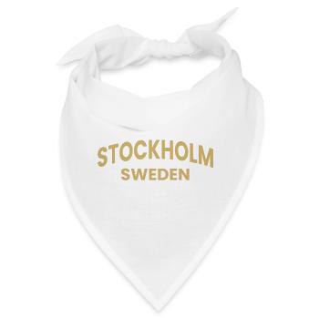 Stockholm – Schweden Textgestaltung - Bandana - Weiß - Vorne