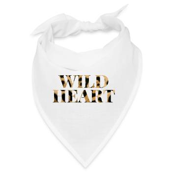 Wild Heart Leopard Print Shirt - Bandana - Weiß - Vorne