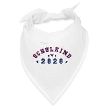 Schulkind 2026 - cool & neutral - Bandana - Weiß - Vorne