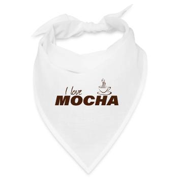 I LOVE MOCHA - Bandana - Weiß - Vorne