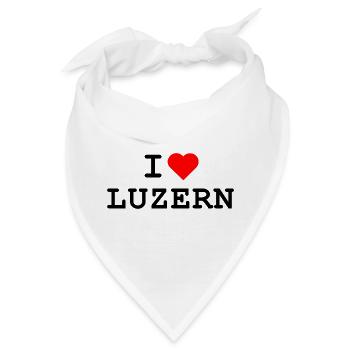 Ich liebe Luzern - I love Luzern - Bandana - Weiß - Vorne