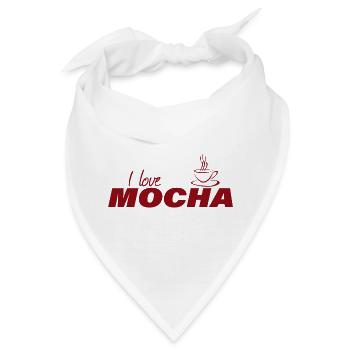 I LOVE MOCHA - Bandana - Weiß - Vorne