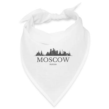 Moskau, Russland, Moskauer Skyline - Bandana - Weiß - Vorne