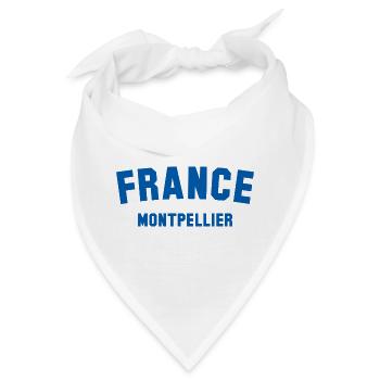Montpellier France Frankreich - Bandana - Weiß - Vorne