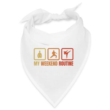 Karateka Wochenendroutine - Bandana - Weiß - Vorne