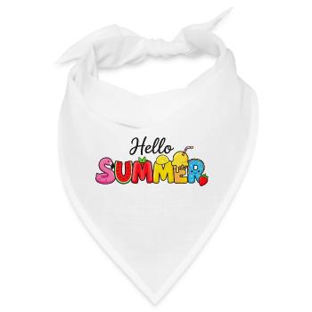 Hello Summer Obstbuchstaben - Bandana - Weiß - Vorne