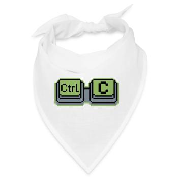 Strg C Strg V Elternteil Kind-Geek Familienhumor - Bandana - Weiß - Vorne