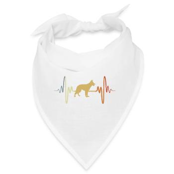 Deutscher Schäferhund Pulsschlag - Bandana - Weiß - Vorne