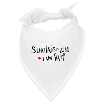 Schulabschluss  i am happy - Bandana - Weiß - Vorne