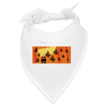 Halloween_Geister - Bandana - Weiß - Vorne