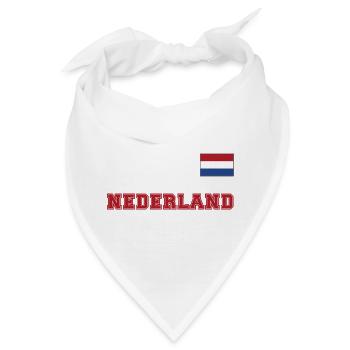 Niederlande Trikot Look - Holland – NEDERLAND - Bandana - Weiß - Vorne