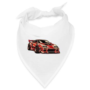 Retro Racing Car - Bandana - Weiß - Vorne