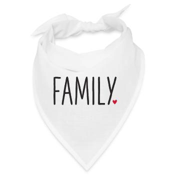 Family mit Herz - Bandana - Weiß - Vorne