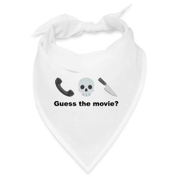 Totenkopf mit Handy und Messer Rate mal, der Film? - Bandana - Weiß - Vorne