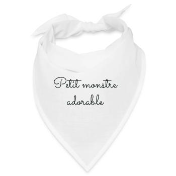 Niedliches kleines Monster - Bandana - Weiß - Vorne