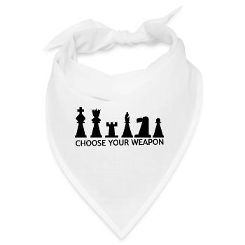 Choose you Weapon - chess - Schach - Bandana - Weiß - Vorne