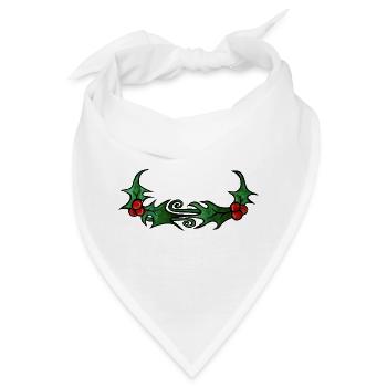 Stechpalmenwirbel-Rand - Bandana - Weiß - Vorne