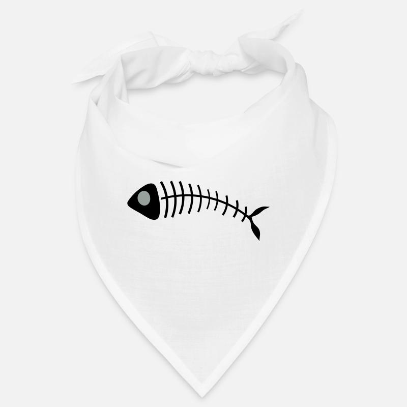 Stilisierte Fischgräten Illustration Bandana