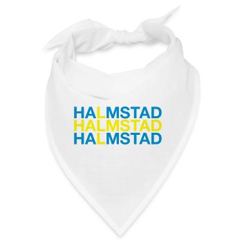 HALMSTAD Schweden Schwedische Flagge Swedish Flag - Bandana - Weiß - Vorne