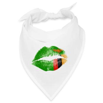 Kuss (Sambia / Zambia) - Bandana - Weiß - Vorne