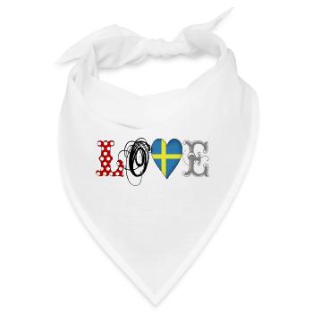 Love Sweden Black - Bandana - Weiß - Vorne