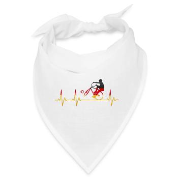 Radball | Cycleball Heart Monitor Germany - Bandana - Weiß - Vorne