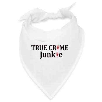 TRUE CRIME: True Crime Junkie - Bandana - Weiß - Vorne