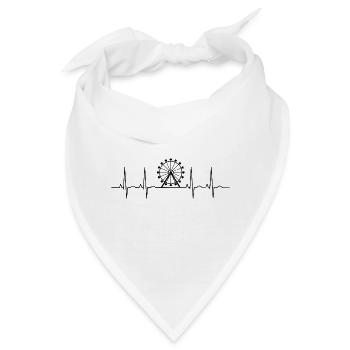 Rummel Geschenk Karussell Kirmes Wasen Jahrmarkt - Bandana - Weiß - Vorne