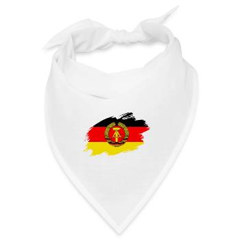 DDR Ostdeutschland Fahne Flagge - Bandana - Weiß - Vorne