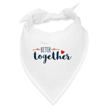 Better Together Drehbuch-Herz - Bandana - Weiß - Vorne