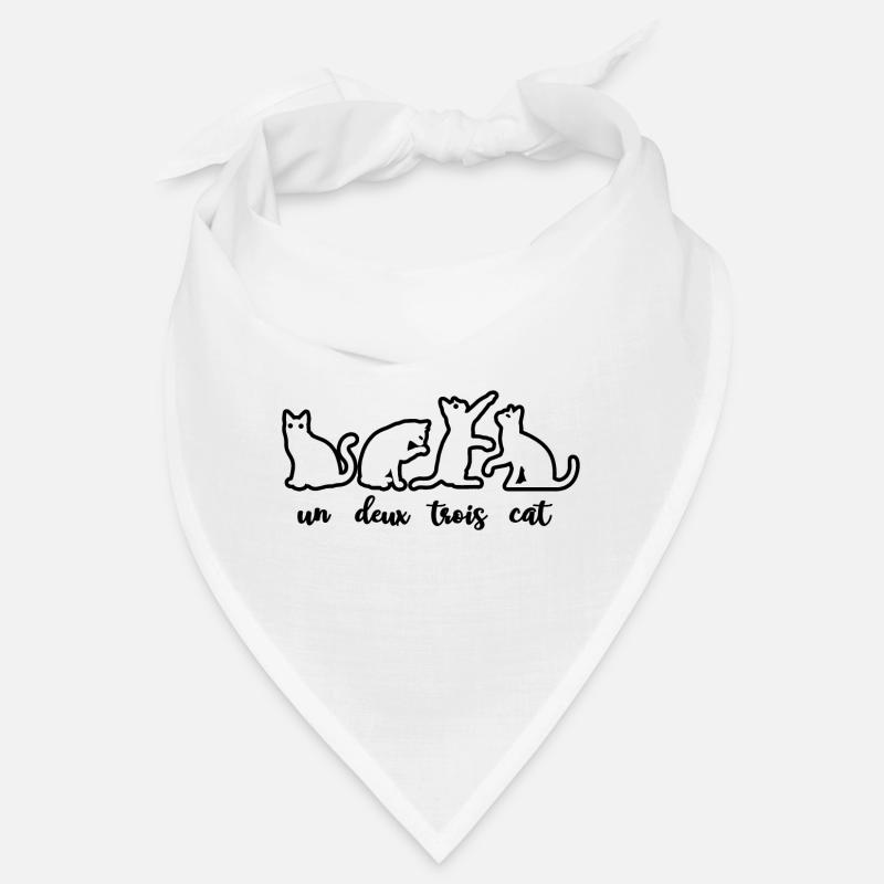 Un Deux Trois Katze Liebhaber Kätzchen Kitty Geschenk Bandana