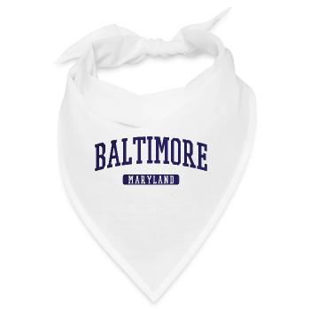 Baltimore Maryland Vintage Arc Print - Bandana - Weiß - Vorne