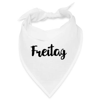 Freitag Wochentag Woche - Bandana - Weiß - Vorne