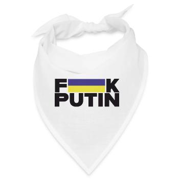 FK Putin Ukraine Flagge für Frieden - Bandana - Weiß - Vorne