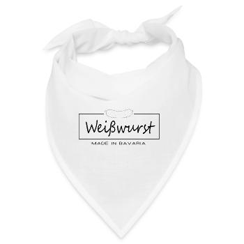Weißwurst Made in Bavaria - Bandana - Weiß - Vorne