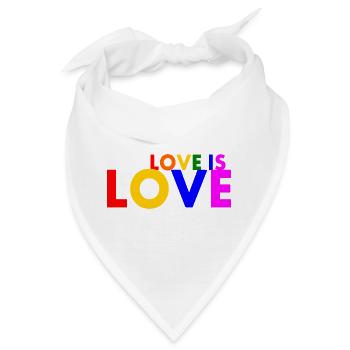 Love is love - Bandana - Weiß - Vorne