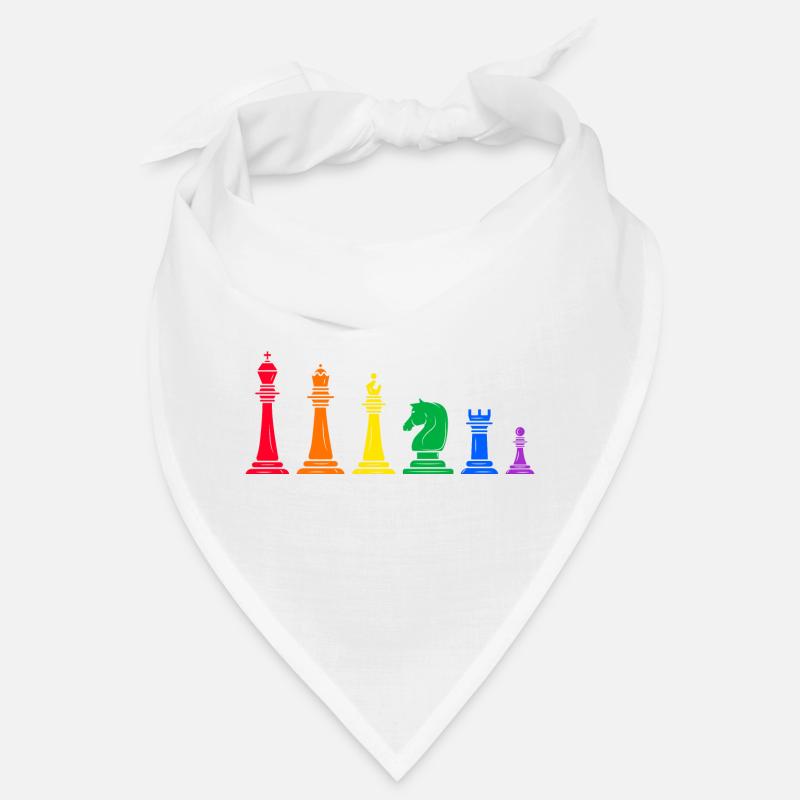 checkmate pièce d’échecs arc-en-ciel lgbt Bandana