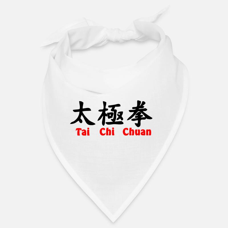 Script Tai Ji Quan horizontal avec texte rouge Bandana
